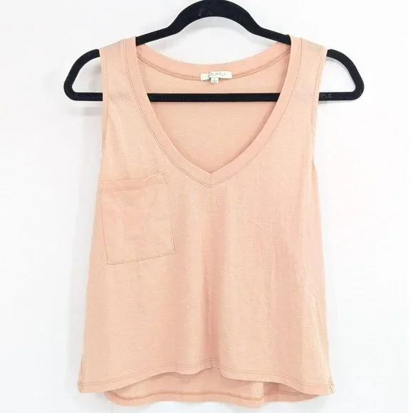 Z Supply The Skimmer Cropped Pocket Tank Top  L - Picture 3 of 8
